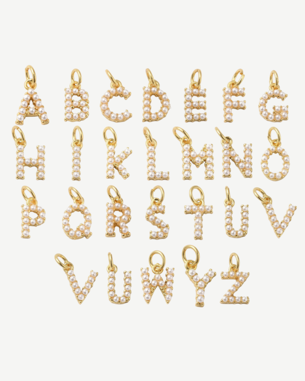 Lucca Initial Pearl Charm